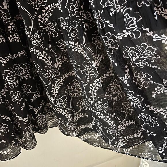 A.L.C. Silk Blend Flowy Floral Long-Sleeve Midi Dress NWT Size 4 - Picture 14 of 17